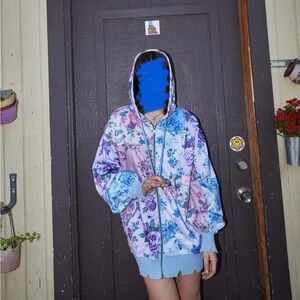 dELiA*s Multicolor Floral Bomber Jacket